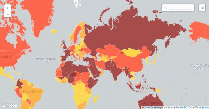 Világtérkép mutatja, hol várható terrortámadás