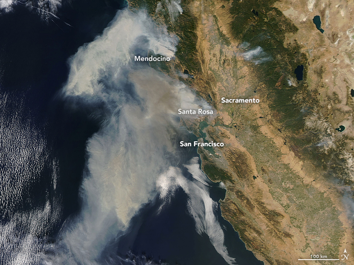 Akkora tűzvész pusztít Kaliforniában, hogy a világűrből is látszik