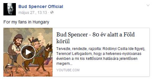 Bud Spencer ezt üzente a magyaroknak