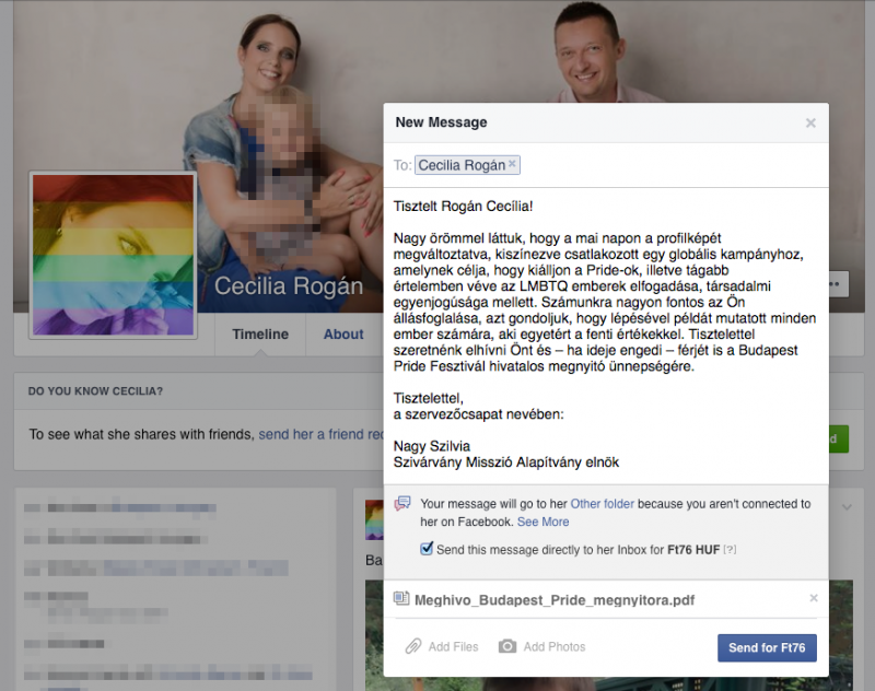 Rogán Antal felesége kiállt a melegházasság mellett – meghívták a Pride-ra