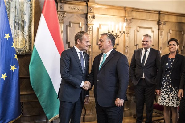 Az Európai Tanács elnökével tárgyalt Budapesten Orbán Viktor