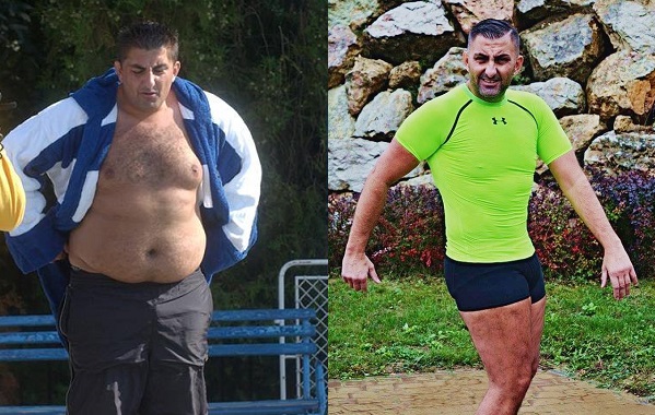 Kemény fotók Győzike 55 kilós fogyásáról