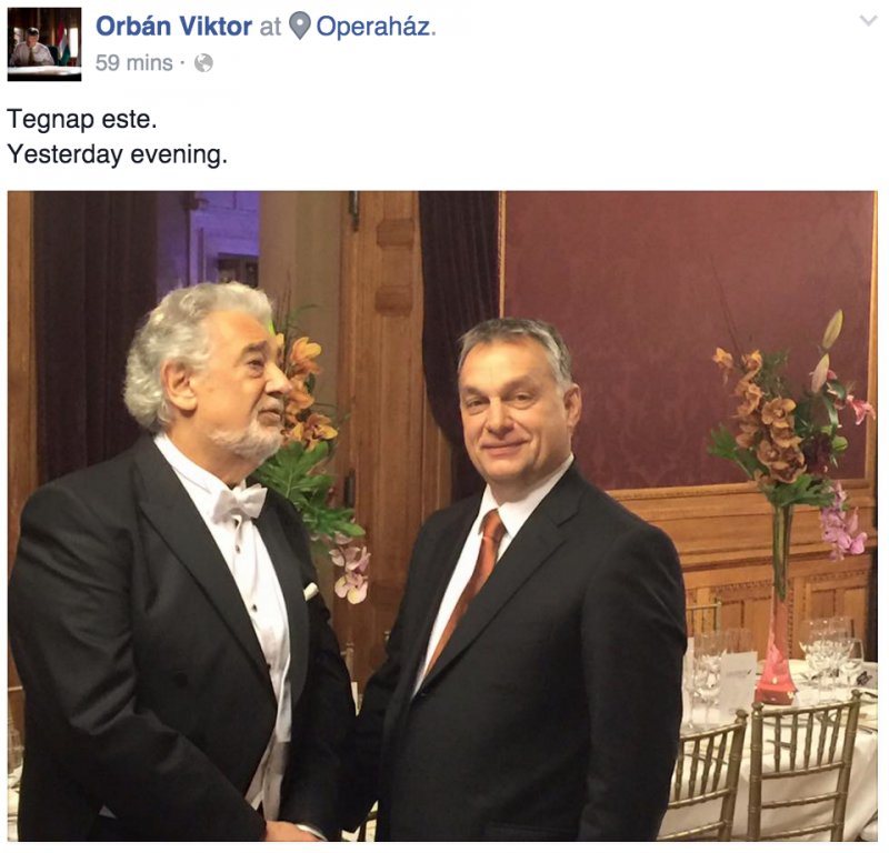 Orbán az Operában mulatott yesterday evening