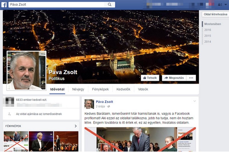 Hamis Facebook profil keseríti meg a pécsi polgármester életét
