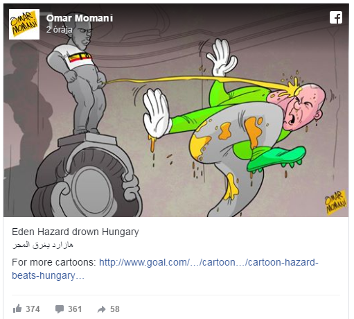 Undorító karikatúrával gyalázza Király Gábort a népszerű focis oldal