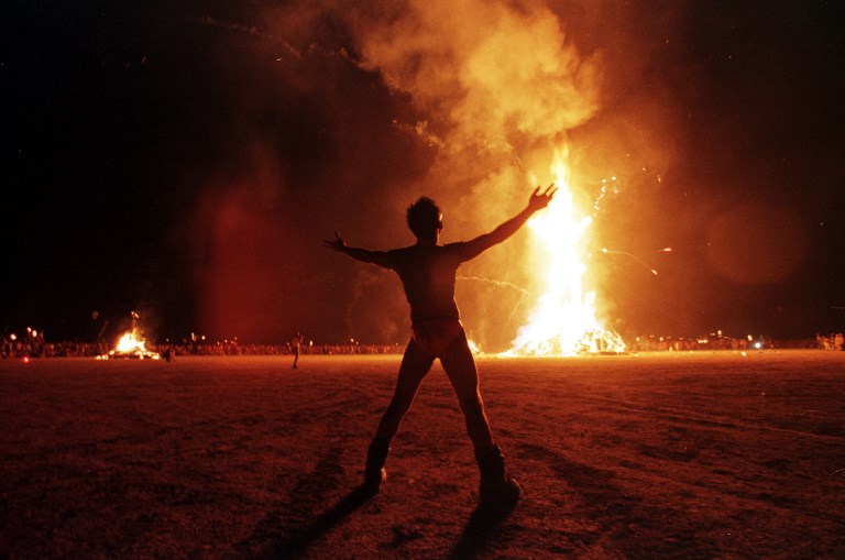Tűzbe vetette magát egy ember a Burning Man fesztiválon