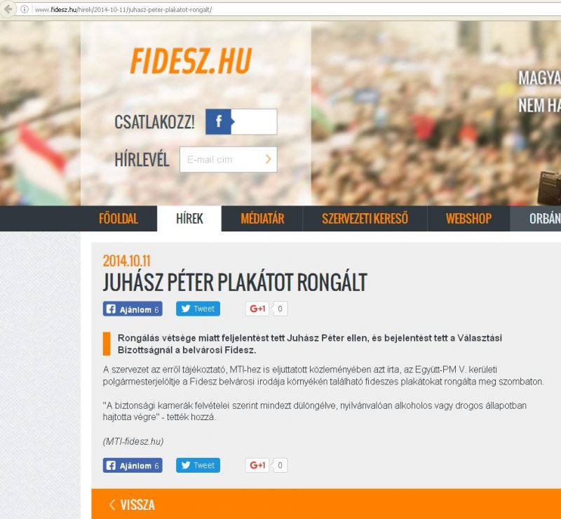 Megtalálták a Fidesz letagadott közleményét, melyben Juhász Pétert gyalázták