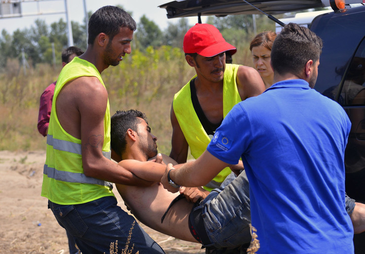 Elájult egy éhségsztrájkoló a szerb-magyar határnál