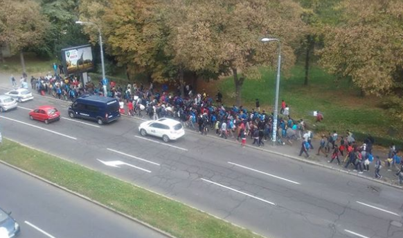 Elindult a magyar határ felé néhány száz migráns Szerbiából