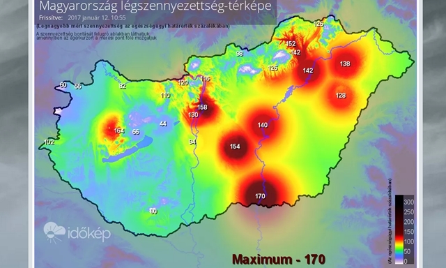 Több városban is egészségtelen a levegő – térkép
