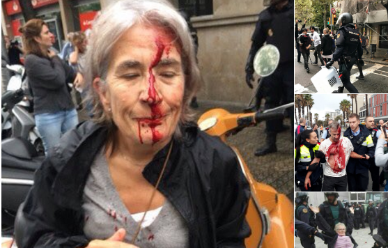 Véres, elkeseredett tüntetés volt Madridban – durva felvételek