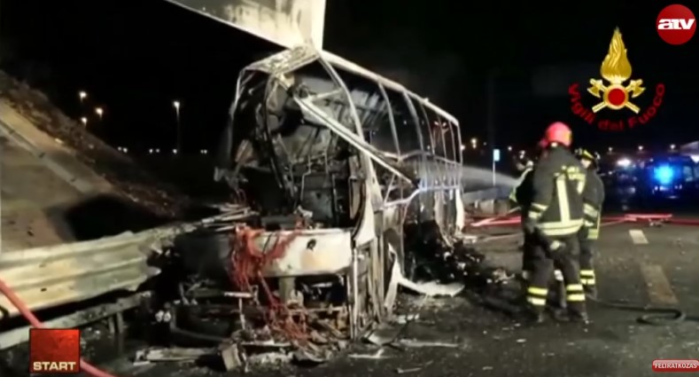 Veronai buszbaleset: Több ülést és egy póttartályt is engedély nélkül szereltek be a járműbe