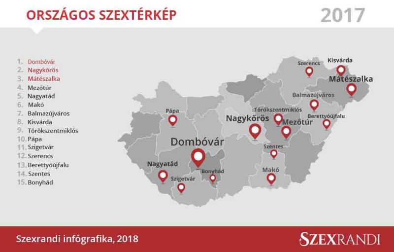 Elkészült Magyarország friss szextérképe – találunk rajta néhány meglepetést
