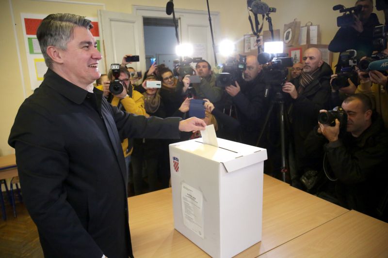 Exit poll: a szociáldemokrata Milanovic nyerte a horvát elnökválasztást