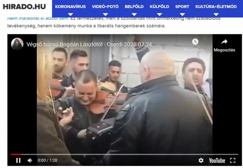 A közmédia egy 2014-es, balkáni felvételről írta azt honlapján, hogy az Bogdán László temetésén készült – videó