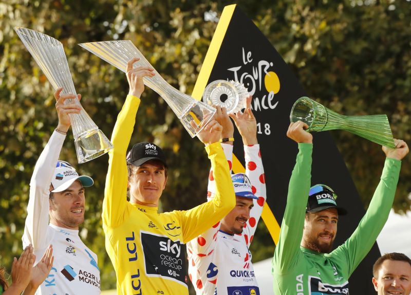 Tour de France: Geraint Thomas győzelmét ünnepli Nagy-Britannia