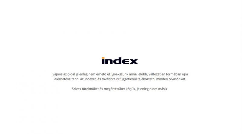 Ezért tűnt el az Index hétfő délelőtt