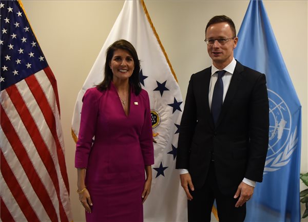 Szijjártó Péter orosz kollégájával és az amerikai ENSZ-nagykövettel is találkozott