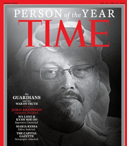 Hasogdzsit és más újságírókat választott a Time magazin az Év emberének