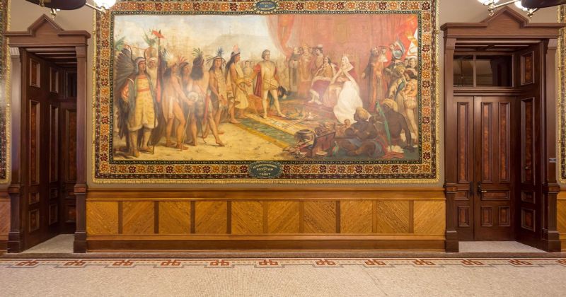 Az indianai Notre Dame egyetem letakarja a Kolumbusz Kristófot ábrázoló falfestményeket 