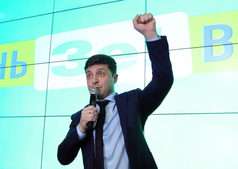 A humorista nyerte meg az ukrán elnökválasztás első fordulóját