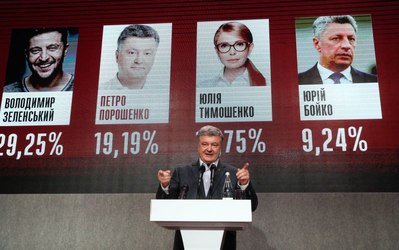 Ukrán elnökválasztás – részeredmények: Zelenszkij kétszer annyi szavazatot kapott, mint Porosenko