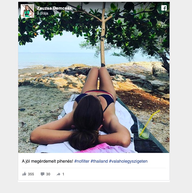 Demcsák Zsuzsa bikinis fotója letarolja a közösségi oldalakat