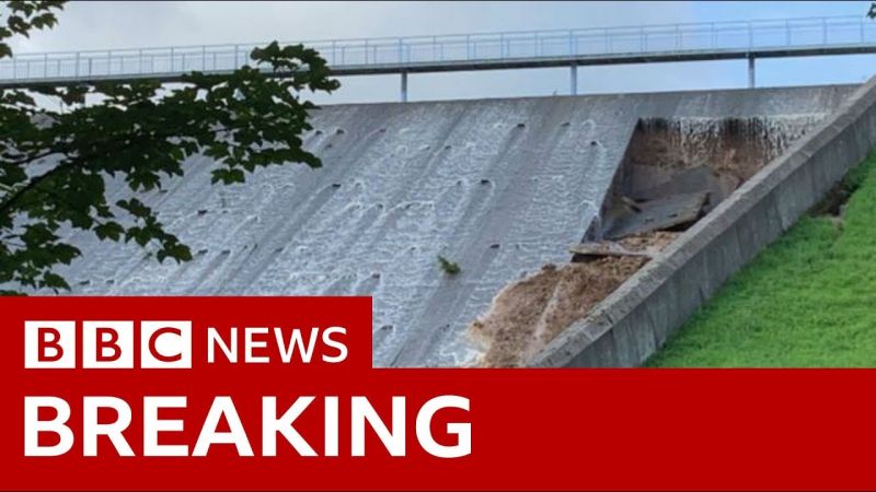 Részben átszakadt egy víztározó fala Angliában, kiürítik a közeli települést