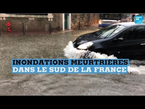 Özönvízszerű esőzések Dél-Franciaországban, halottak