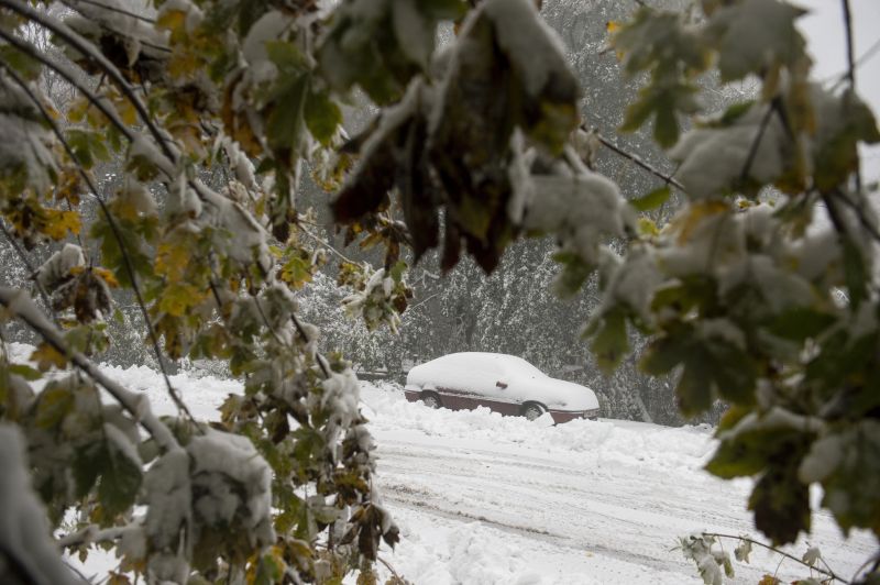  A közlekedést és az áramszolgáltatást is hazavágta a mátrai havazás