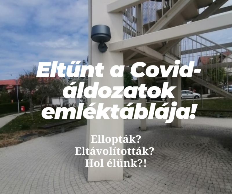 Elloptak egy Covid-emléktáblát Budapesten