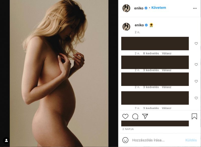 Mihalik Enikő újabb meztelen fotóval jelentkezett be – ennyit nőtt a hasa a terhesség alatt