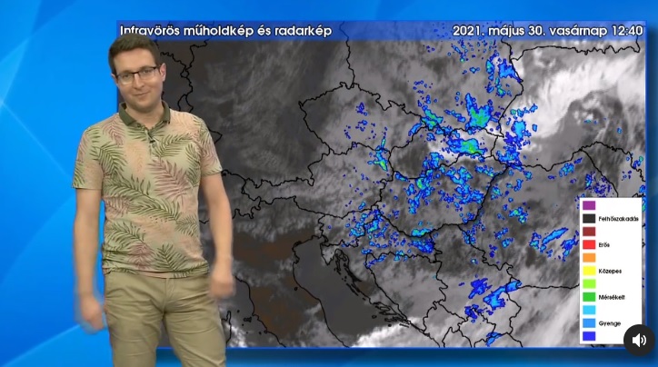 Vicces baki csúszott be az Országos Meteorológiai Szolgálat időjárás-jelentésébe – videó