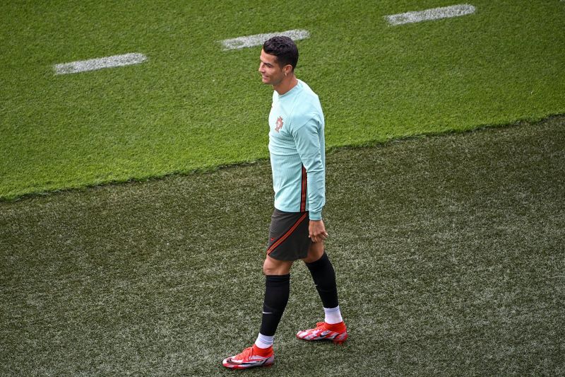 Így edzett Cristiano Ronaldo a Puskás Arénában – Fotó! 