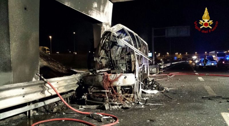 Megszületett a döntés: Ezt a büntetést kapta a veronai buszbaleset sofőrje