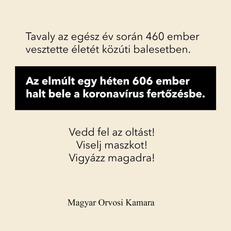 Ezzel az erős üzenettel hívja fel a figyelmet az oltásra a Magyar Orvosi Kamara