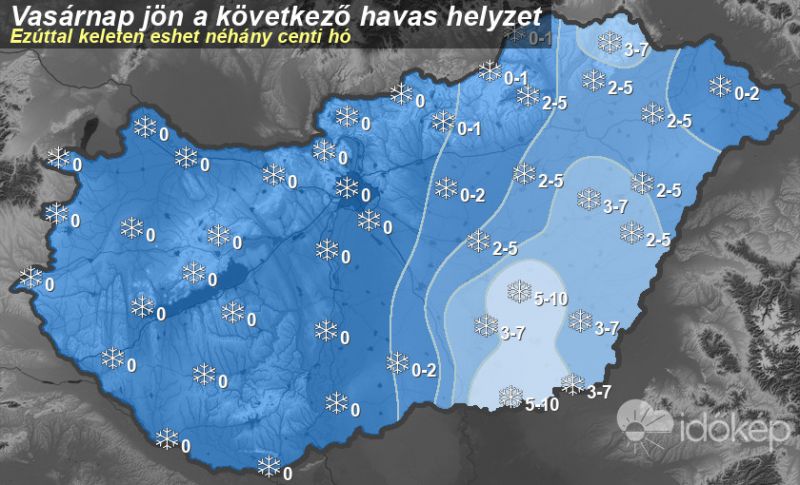 Így éri el a havazás Magyarországot – mutatjuk, hol és hány centiméter hullhat