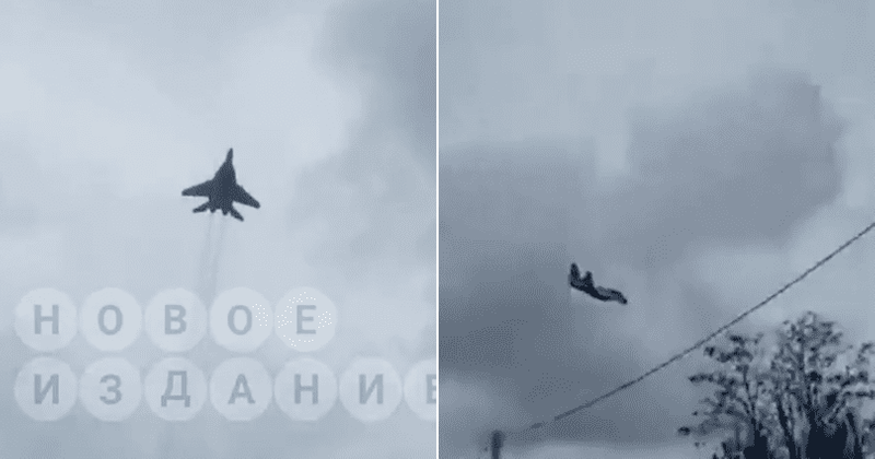 Videón ahogy az ukrán pilóta megsemmisíti az orosz vadászbombázót – ő lett az új ukrán hős
