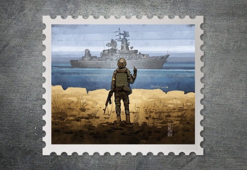 “Orosz hadihajó, húzz a f*szba” bélyeget adott ki az ukrán posta