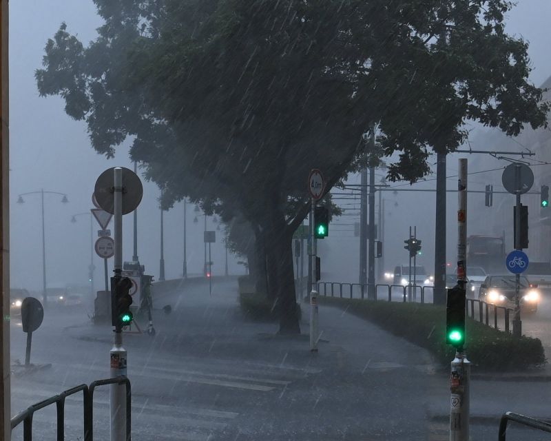 Akkora eső volt Budapesten, hogy több villamosjárat leállt
