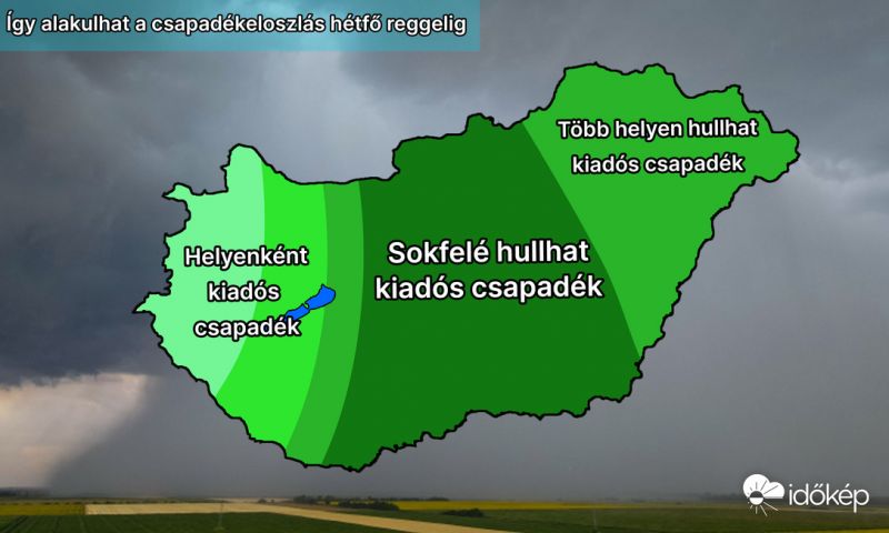 Rég nem jeleztek már ennyi csapadékot Magyarországra, mutatjuk, hol eshet a legtöbb
