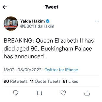 Orbitális baklövés: a BBC műsorvezetője bejelentette II. Erzsébet halálát