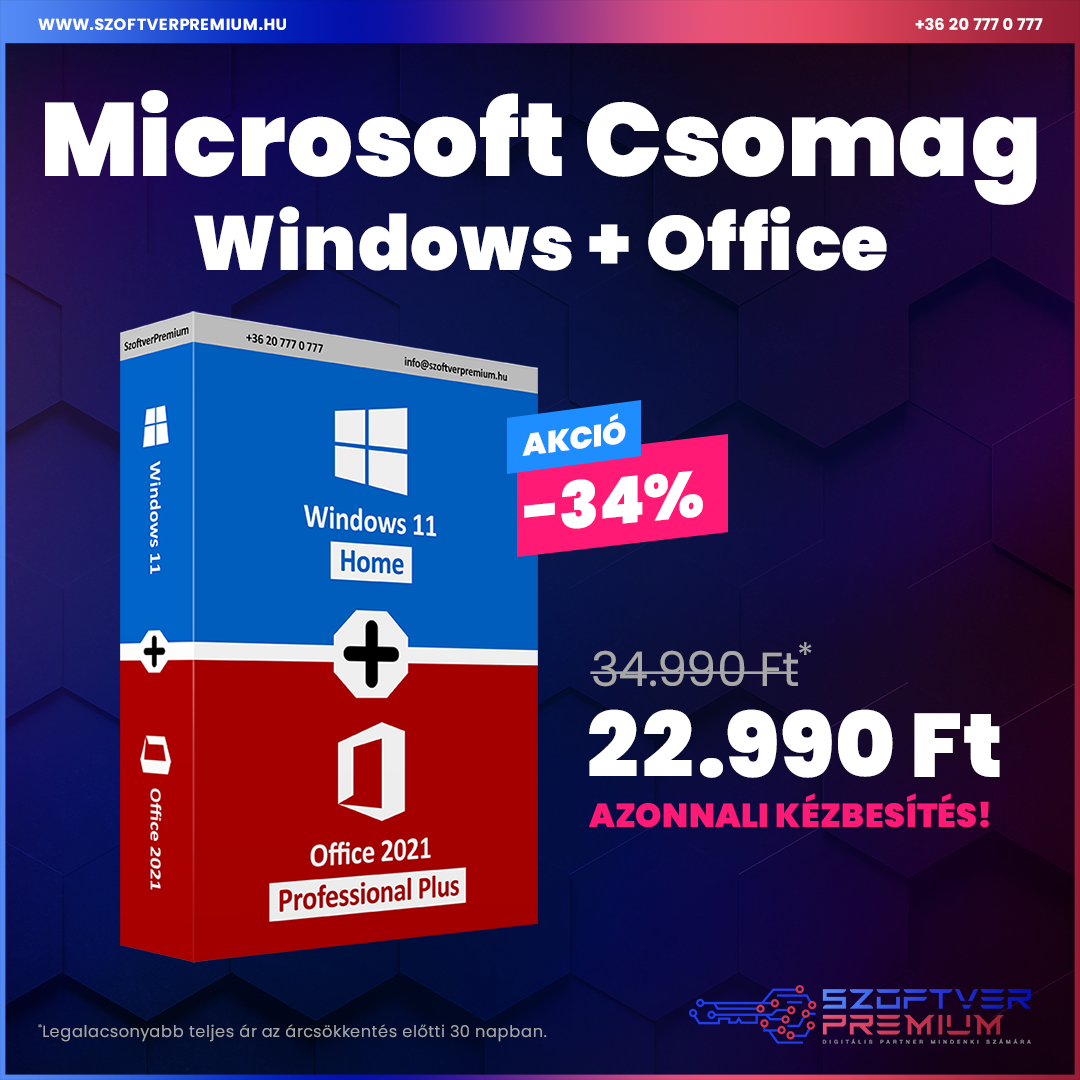 Windows és Office csomagban: együtt kedvezőbb áron