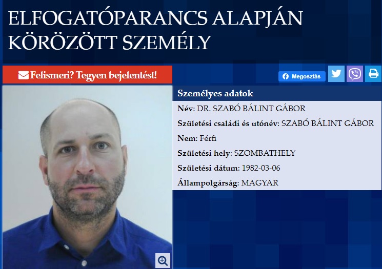 Elfogatóparancsot adott ki a rendőrség Szabó Bálint, a gazdatüntetés szervezője ellen