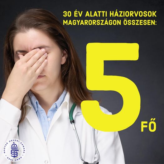 5, azaz 5 háziorvos van Magyarországon, aki 30 év alatti