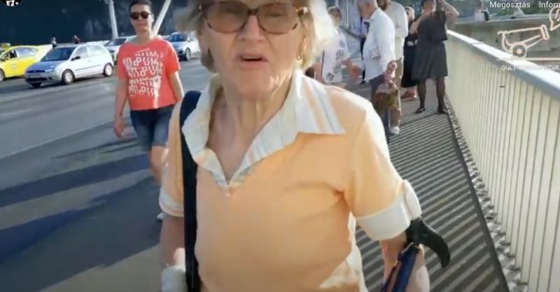 Levágta egy ellenzéki molinóját egy idős nő Orbán Viktor szülinapi miséje után – videó! 