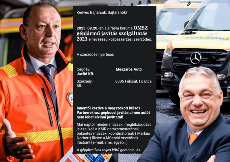 Orbán az egyszerű mesterek bizniszét is lenyúlja magának és aki az egészségügyből is nyíltan lop – Hadházy megszólalt Mészáros autószervizéről