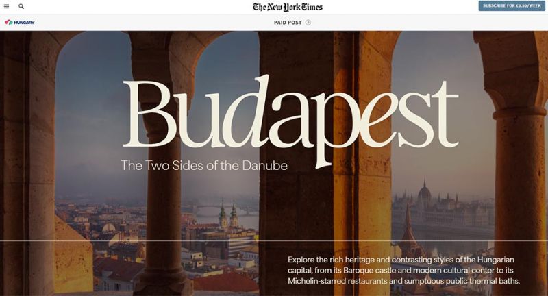 Állami pénzen vett reklámban fényezik az Orbán család érdekeltségeit a New York Timesban