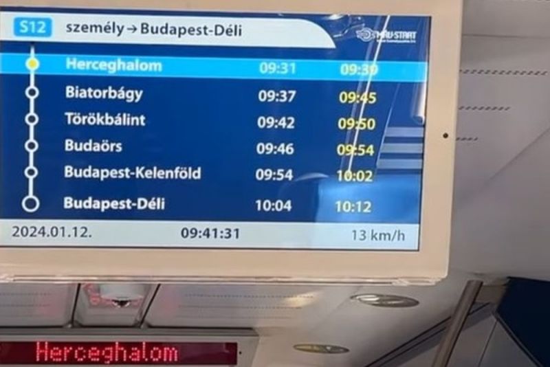 13 kilométeres sebességgel vánszorgó vonatot videóztak a Mészáros Lőrinc cége által frissen felújított vágányon – Videó