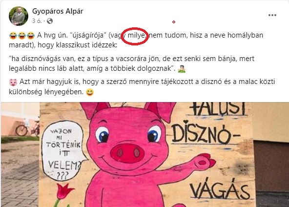 "Helló, Röfi!" – Orbán Viktor juthatott a fideszes politikus eszébe egy disznóvágáson